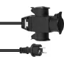 Cable alargador EUROLITE 3x1,5mm² 3m 3 tomas