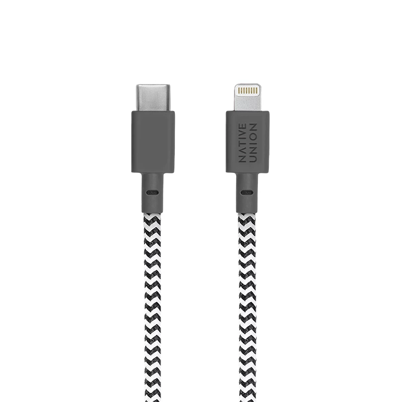 Native Union Night Cable Cable USB-C a Lightning, 3 m, Zebra