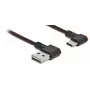 Cable USB DeLOCK EASY-USB 2.0 conector macho Type-A a conector macho Type-C acodado 0,2 m negro