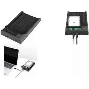 LogiLink USB 3.2 Gen 2 Quickport 2 bahías para 2.5/3.5 SATA HDD/SSD y M.2 NVMe QP0031