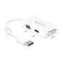 Cable adaptador DELOCK DisplayPort macho > 1 x VGA + 1 x HDMI + 1 x DVI 24+1 Blanco