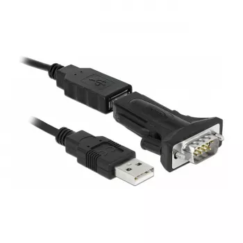Cable serie DeLOCK 66286 USB Type-A DB-9 negro 0,8 m