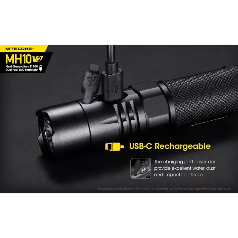 Linterna de mano Nitecore MH10 V2 negra