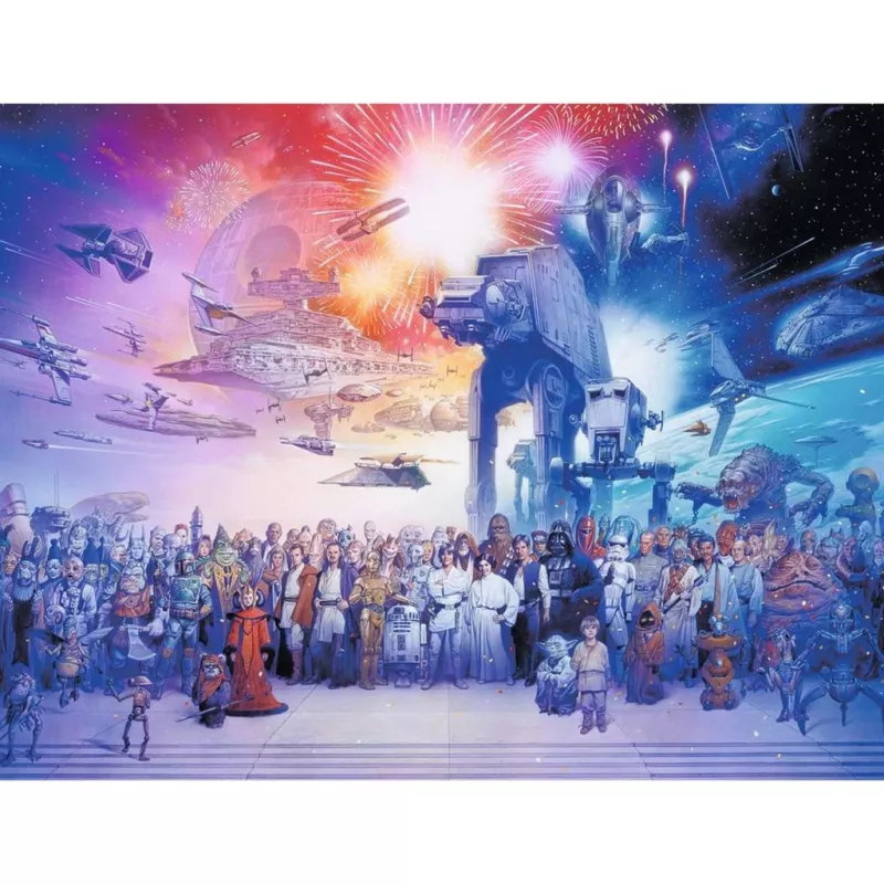 Puzle TMTOYS Ravensburger Star Wars Episodios I–VI Saga, 2000 piezas, 980 mm de ancho