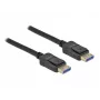 Delock - Cable DisplayPort - DisplayPort (M) a DisplayPort (M) - DisplayPort 2,0 - 2,0 m - Compatible con 10K 60 Hz (10.240 x 4320) - Negro (80262)