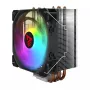 Disipador de CPU por aire SAVIO SAVGCOVORTEXX2ARGB con 4 heatpipes, ventilador ARGB de 120 mm, negro