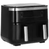 Freidora de aire Severin FR 2453 Double 3,25 L 2850 W negro plata