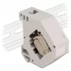 Delock - adaptador modular - montaje en carril DIN - CAT 6a - STP - gris - 1 conexión (86014)