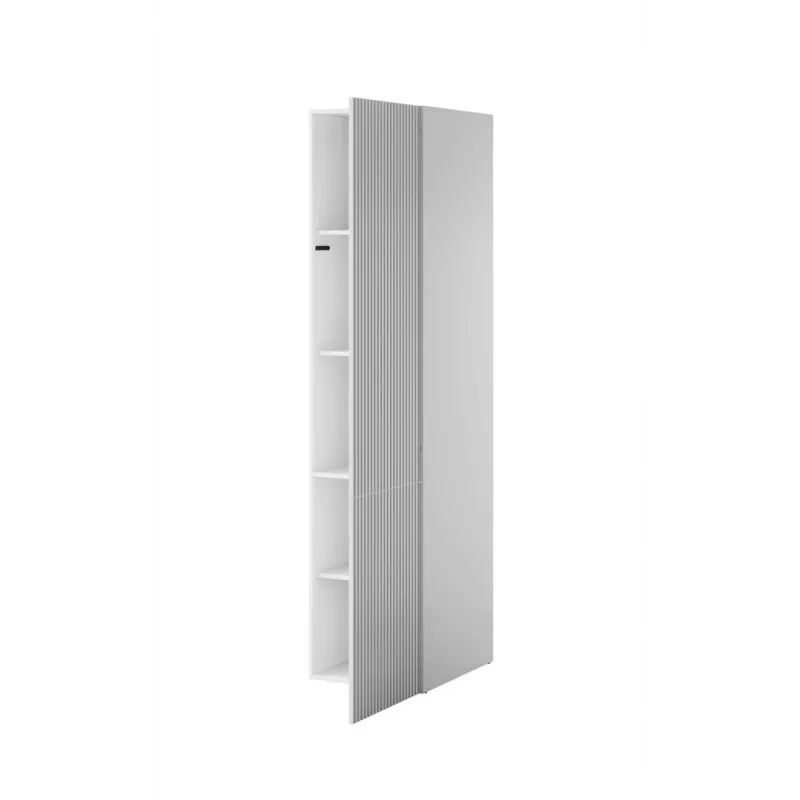 Armario ropero cama meble PAFOS 1D 45x55,5x198,5 cm blanco mate, 4 baldas
