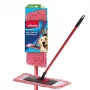 Fregona plana VILEDA 140992 — cabezal de microfibra húmedo/seco para suelos duros, lavable hasta 60 °C, rojo/blanco, 1 ud.
