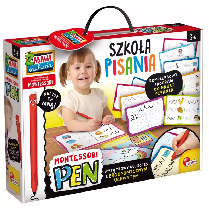 Set de aprendizaje Montessori de escritura con lápiz y 18 tableros