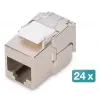 Módulo keystone compacto Digitus CAT 6A, apantallado, montaje sin herramientas, conexión, 24 uds.