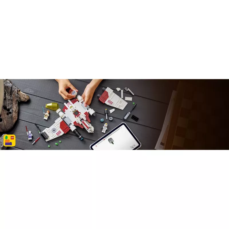 LEGO Star Wars V-19 Torrent Fighter 75432 set de construcción — 567 piezas, 3 minifiguras, modelo de exposición y juego