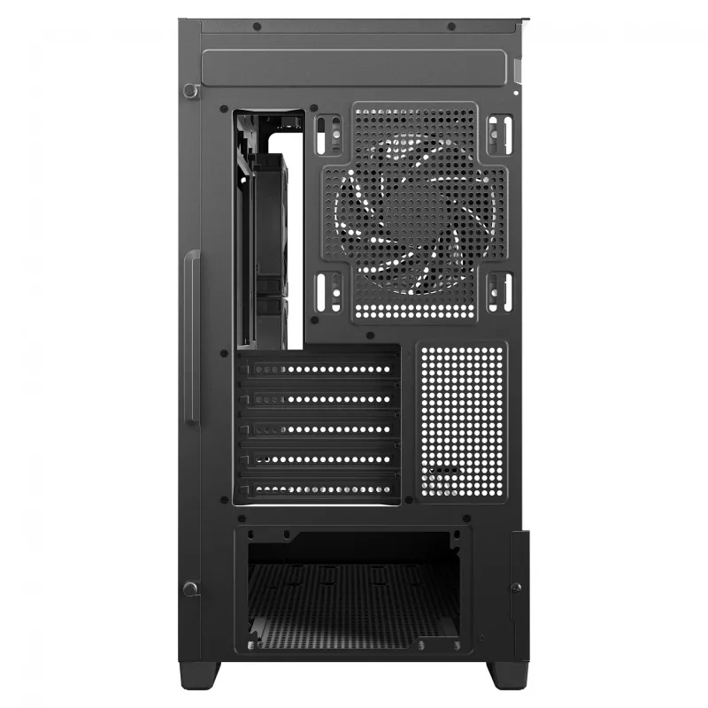 Caja semitorre PC DeepCool CG380 3F – Negra, 235×437×451 mm, compatible con 2x120 mm lateral + 1x120 mm trasero, fuente de alimentación abajo, HDD de 2,5 inch/3,5 inch