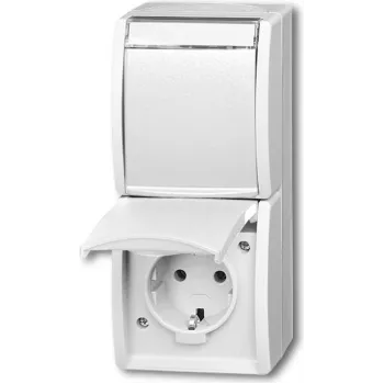 Busch Jaeger 20-02 EWN-54 Base CEE 7/3 blanca (2084-0-0714)
