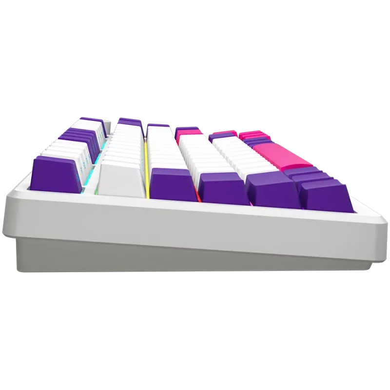 LORGAR KBP7075W, teclado gaming mecánico inalámbrico 75% Pro, blanco, distribución EN