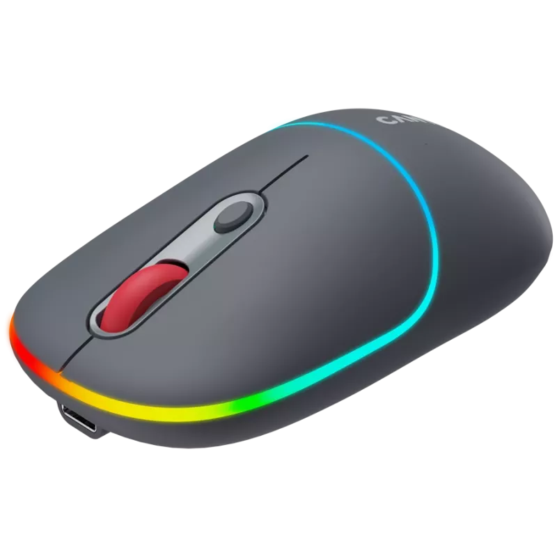 Ratón inalámbrico Canyon MW-22 2 en 1 RGB - gris - Bluetooth/RF - 1.600 dpi - recargable