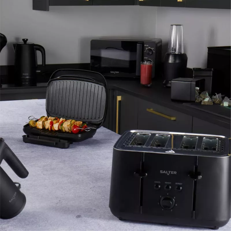 Salter EK5565MBLKFVDE tostadora de 4 ranuras Kuro