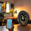 Estación meteorológica BLAUPUNKT WS35BK APP – pantalla LCD, temperatura y humedad, alarma, calendario, conectividad por app, 94×94×27 mm