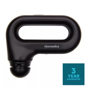 Pistola de masaje vibratoria portátil HoMedics HHP-120BK – masajeador de percusión compacto recargable