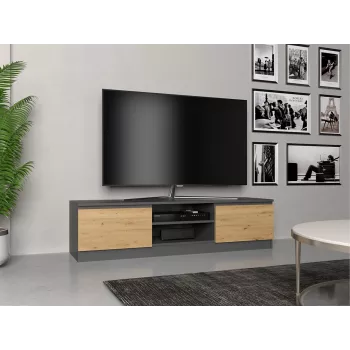 Mueble TV Topeshop RTV 140 ANTR/ARTIS con 2 estantes