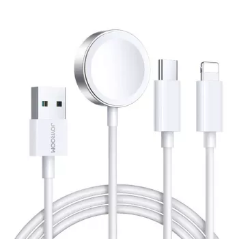 Cable de carga magnético Joyroom S-IW008 Lightning USB-C 5V 1,2m blanco cable
