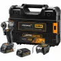 Atornillador de impacto a batería DCF85ME2GT, 18 voltios, 1/4 pulgadas, diseño McLaren Gris/Negro, 2x batería de ion de litio POWERSTACK 1,7 Ah, en maletín T STAK