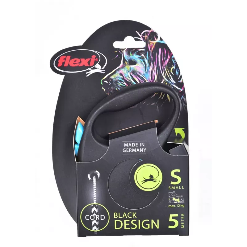 Correa Flexi Black Design S 5 m para perro con mecanismo retráctil