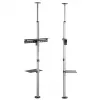 Maclean MC-791N soporte de TV telescópico de suelo a techo con estante, 37-70 pulgadas, 30 kg