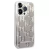 Karl Lagerfeld KLHCP14XLMNMS iPhone 14 Pro Max 6.7 funda rígida plata / plata Liquid Glitter Monogram