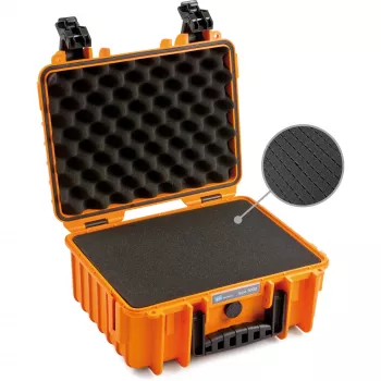 Maletín de almacenamiento de herramientas B&W Cases 3000/O/SI naranja polipropileno resistente al polvo y al agua