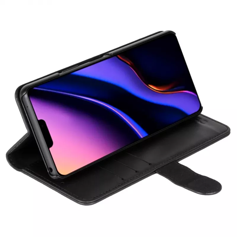 Funda cartera Krusell para Apple iPhone 12 Pro Max – negra, funda tipo folio con compartimento para tarjetas