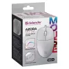 Ratón con cable DEFENDER AZORA MB-24 — ratón óptico USB ambidiestro, 1200 dpi, 3 modos de resolución, blanco, 109×86×34 mm