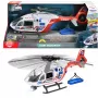 Helicóptero de juguete Dickie Giant Helicopter escala 1:24, modelo de fundición, compatible con sets de juego