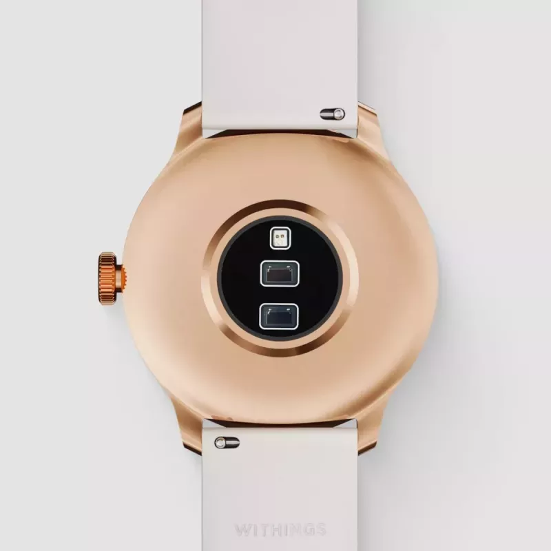Reloj inteligente híbrido Withings ScanWatch Light oro blanco