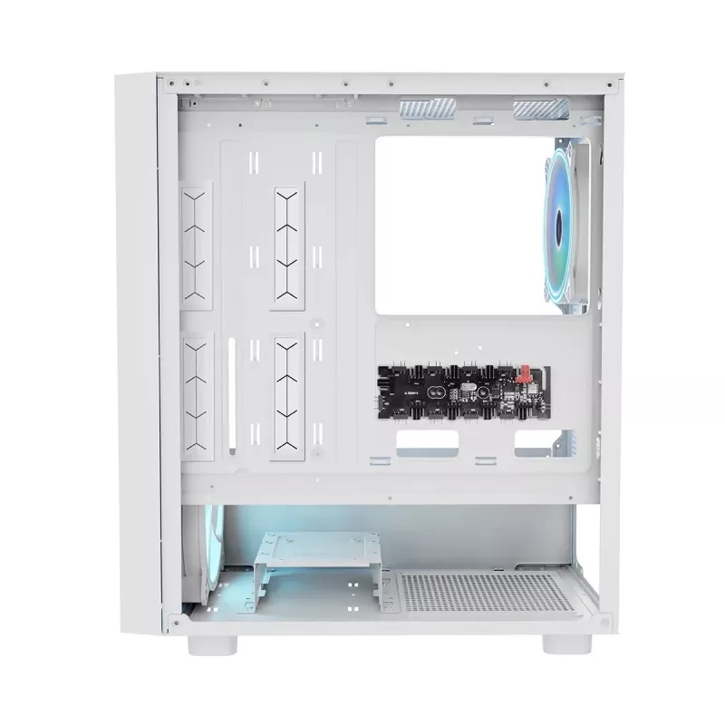 Caja de PC MODECOM BREEZE ARGB Flow MIDI, ATX, USB 3.0 ×2 + USB-C, blanca