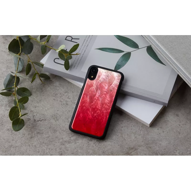 Funda para móvil iKins para iPhone XR — funda protectora bicolor pink lake y negra