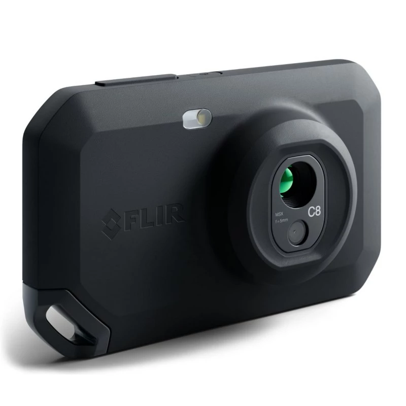 FLIR C8 cámara termográfica compacta, 320x240, MSX, de -20 a 450 °C, pantalla LCD, Wi-Fi, negra