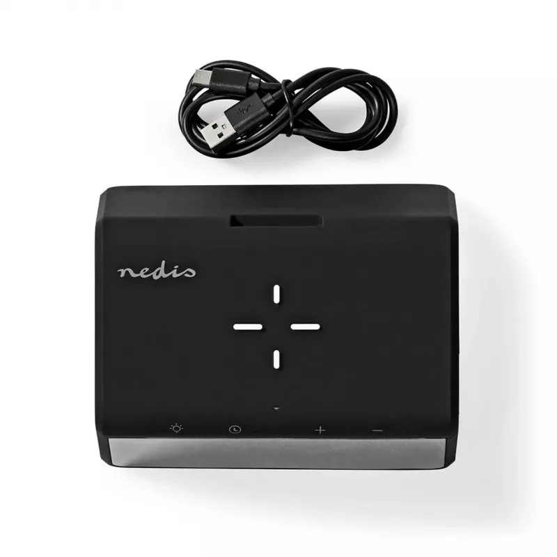 WCACQ30BK, Despertador digital, rectangular, negro, Acrilonitrilo butadieno estireno (ABS)