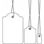 Etiquetas colgantes para marcado de cables HERMA 6949 10x22 mm con cordón blanco