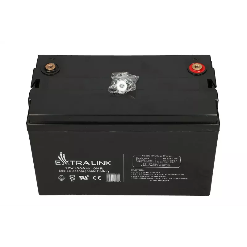 Acumulador Extralink AGM 12V 100Ah sin mantenimiento