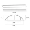 Canaleta para cables de aluminio MACLEAN MC-814 S, plateada – canal para cables de superficie