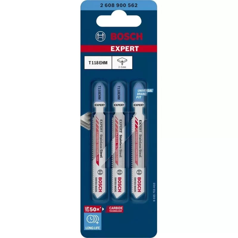 Bosch Expert T118 EHM hoja de sierra de calar carburo 3 uds.