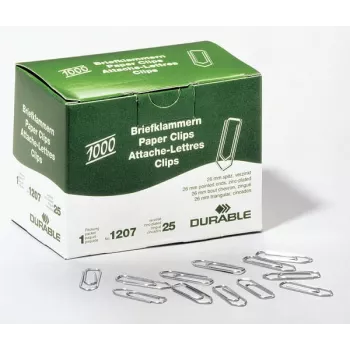 Clips metálicos para oficina Durable 120725 1000 uds.