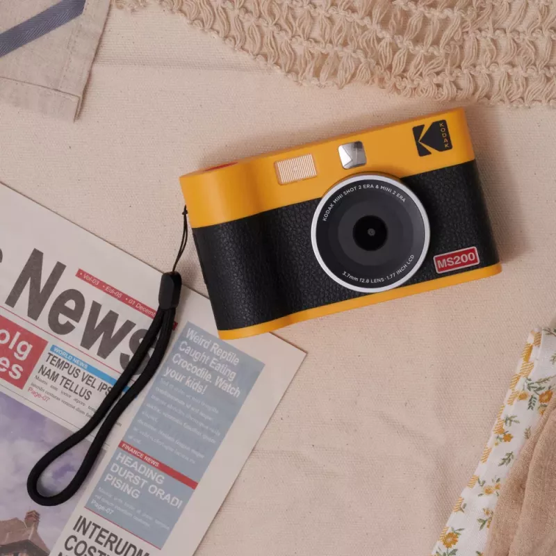 Cámara instantánea Kodak Mini Shot 2 Era — cámara instantánea portátil con impresora integrada, negra