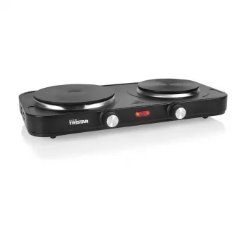 Placa de cocina eléctrica Tristar KP-6152 — 2 zonas de cocción, control táctil, negro