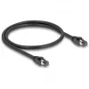 Delock - Cable de red - RJ-45 (M) a RJ-45 (M) - 50 cm - 7,5 mm - SFTP, PiMF - CAT 8.1 - libre de halógenos, alivio de tracción - Negro (80232)