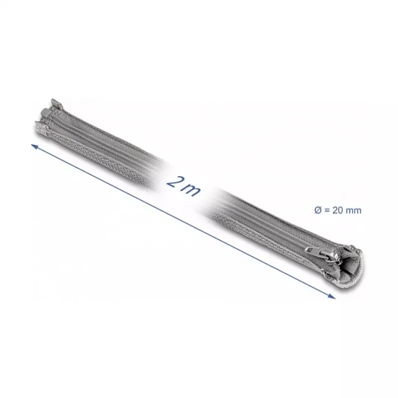 Tubo protector para cables DeLOCK 20830 gris 1,5 cm