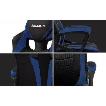 Silla gaming Huzaro FORCE 2.5 azul MESH con asiento de malla negra, azul