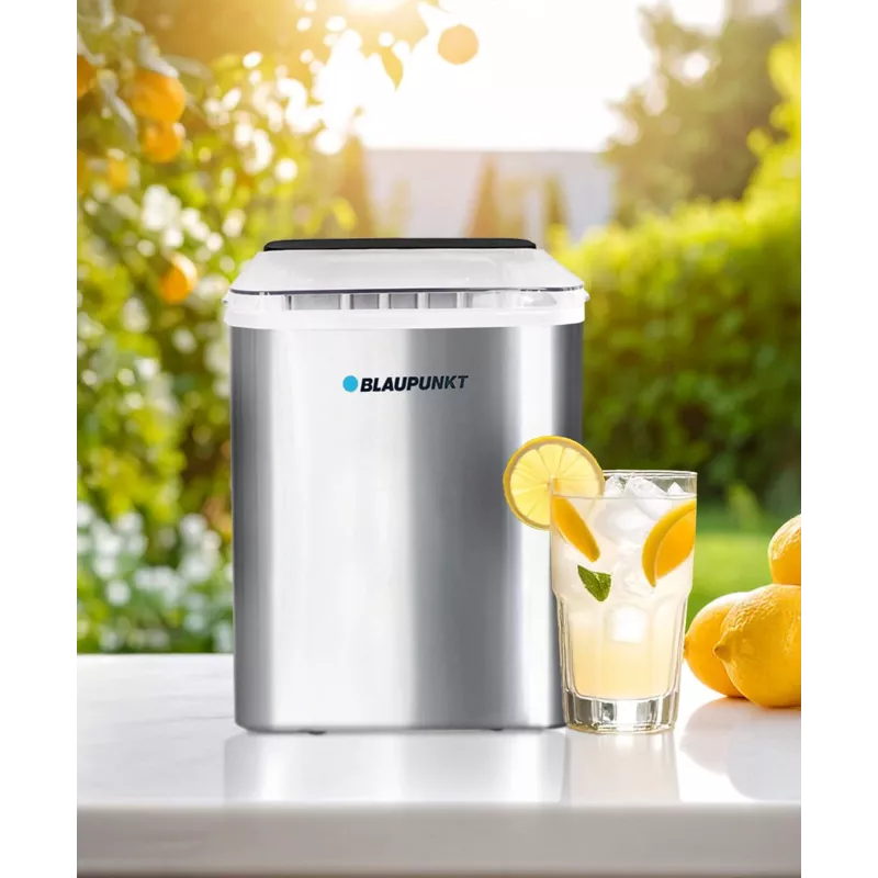 Máquina de cubitos de hielo BLAUPUNKT IMB301 — máquina de hielo compacta de sobremesa, producción automática de hielo